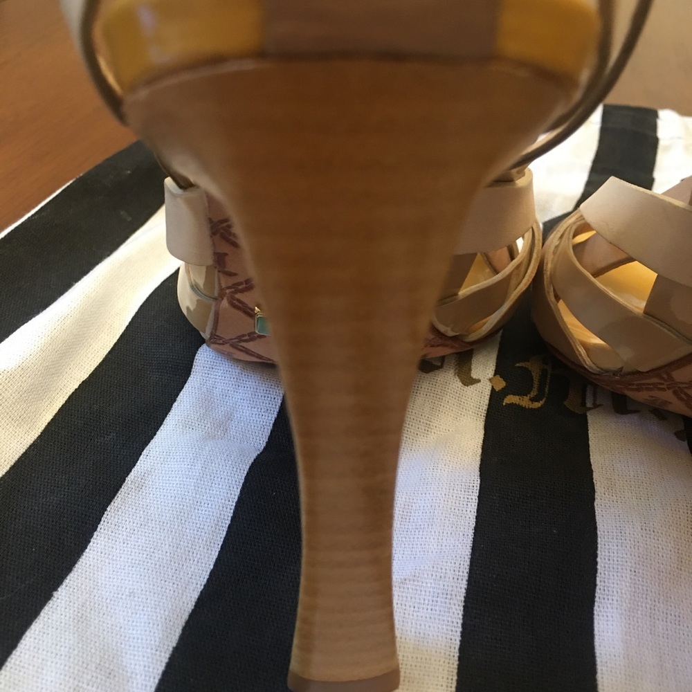 L.A.M.B. Beige Strappy Heels - Picture 5 of 8